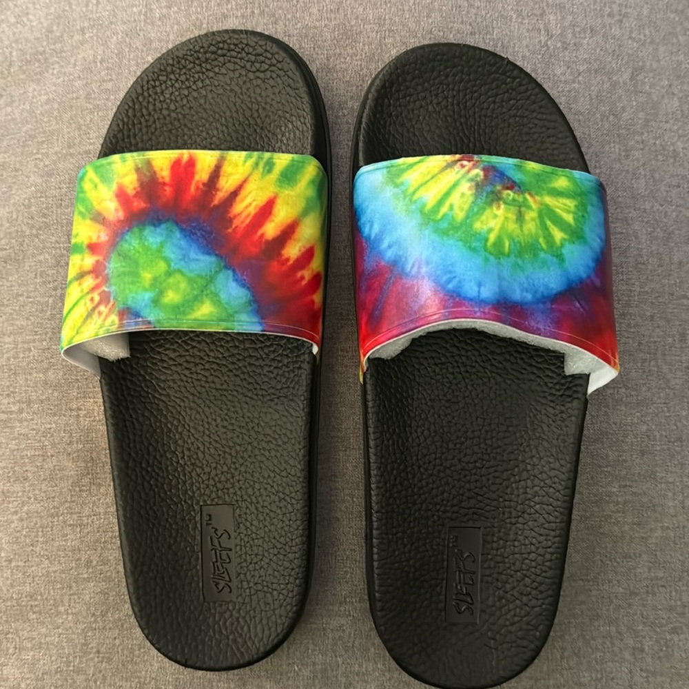 ❤️ New Tie Dye slides size 8 multi color